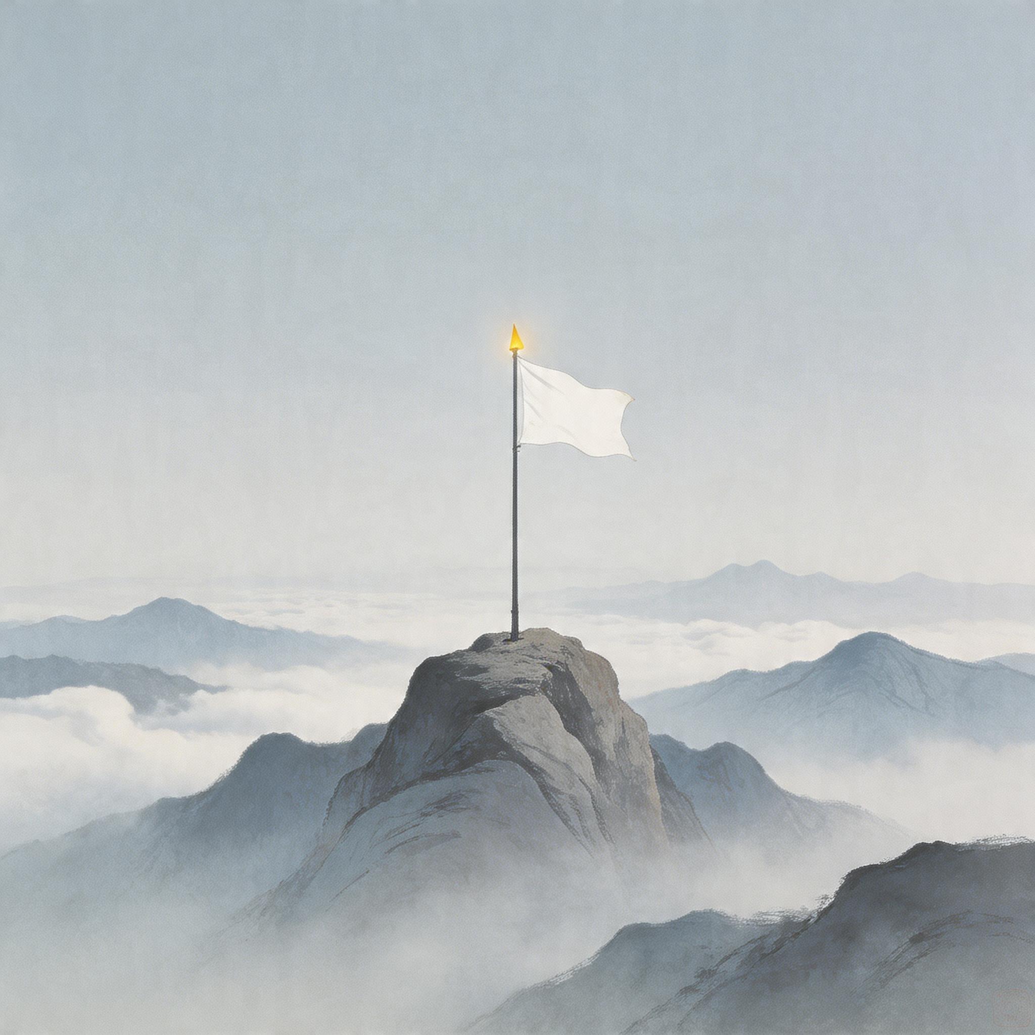 山顶旗帜